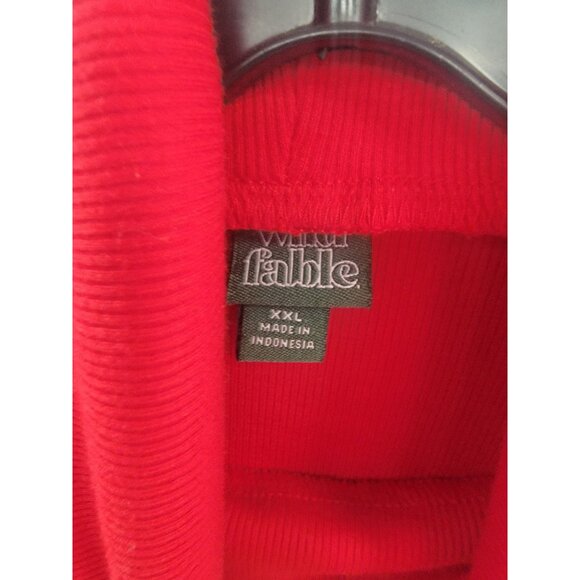 Red Turtleneck Long-Sleeve Knit Top By Wild Fable XXL - Picture 2 of 4